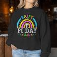 Happy Pi Day 2024 Rainbow Math Lover Teacher Geek Student Women Sweatshirt Unique Gifts