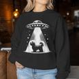 Havanesische Mama Papa Hund Lustiges Alien Ufo Sweatshirt Frauen Lustige Geschenke