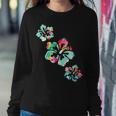 Hawaii Hibiscus Flower Hawaiian Surfer Style Vintage Floral Women Sweatshirt Unique Gifts