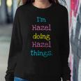 Hazel Cute Personalized Text Kid's Top For Girls Women Sweatshirt Unique Gifts