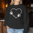 Hund Mutter Mama Mutter Besitzer Hund Pfote Herz Sweatshirt Frauen Lustige Geschenke