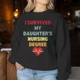 Ich Habe Den Krankenpflegegrad Meiner Tochter Überlebt Stolze Mama Papa Krankenschwester Sweatshirt Frauen Lustige Geschenke