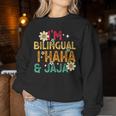 I’M Bilingual I Haha And Jaja Spanish Teacher Bilingual Women Sweatshirt Funny Gifts