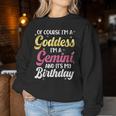I'm A Gemini Goddess Queen Its My Birthday Season Pink Women Sweatshirt Unique Gifts