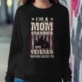 I'm Mom Grandma & Veteran Flag Soldiers Vintage Women Sweatshirt Unique Gifts