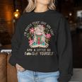 I'm Mostly Peace Love And Light Vintage Yoga Girl Meditation Women Sweatshirt Unique Gifts