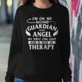 I'm On My Second Guardian Angel Sarcastic Humor Joke Women Sweatshirt Unique Gifts