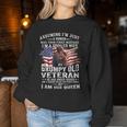 I'm A Spoiled Wife Of A Grumpy Old Veteran Husband Wife Women Sweatshirt Unique Gifts