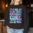 Its Me Hi Im The Birthday Girl Its Me Groovy For Girls Women Women Sweatshirt Unique Gifts