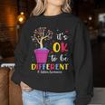 It's Ok To Be Different Plant Pot Autism Awareness Women Sweatshirt Unique Gifts