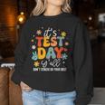 It's Test Day Y'all Groovy Testing Day Teacher Student Exam Women Sweatshirt Unique Gifts