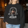 Jesus The Ultimate Deadlifter Christian Gym Women Sweatshirt Unique Gifts