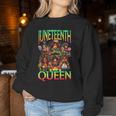 Junenth Black Queen Afro African American Women Sweatshirt Unique Gifts