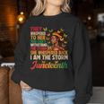 Junenth I Am The Storm Black Freedom 1865 Women Sweatshirt Personalized Gifts
