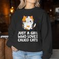 Just A Girl Who Loves Calico Cats Women Sweatshirt Unique Gifts