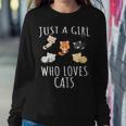 Just A Girl Who Loves Cats Kitten Women Sweatshirt Unique Gifts