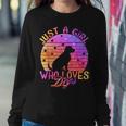 Just A Girl Who Loves Dogs Women Sweatshirt Unique Gifts