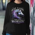 Just A Girl Who Loves Horses Horse With Saying Women Sweatshirt Personalized Gifts