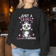 Just A Girl Who Loves Pandas Fun Cute Baby Panda Lover Women Sweatshirt Unique Gifts