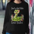 Just A Girl Who Loves Snakes Women Sweatshirt Unique Gifts