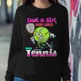 Just A Girl Who Loves Tennis Quote For Tennis Player Women Sweatshirt Unique Gifts