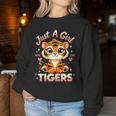 Just A Girl Who Loves Tigers Women Sweatshirt Funny Gifts