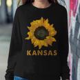 Kansas State Flower Sunflower Print Vintage Style Women Sweatshirt Unique Gifts