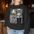 King Last Name Irish Pride Flag Usa St Patrick's Day Women Sweatshirt Unique Gifts