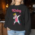 Kirby Name Personalized Birthday Dabbing Unicorn Queen Women Sweatshirt Funny Gifts