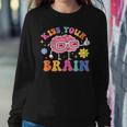 Kiss Your Brain Cute Teacher Appreciation Back To School Women Sweatshirt Funny Gifts