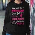 My Knight In Shining Lineman Wife Girls Women Sweatshirt Unique Gifts