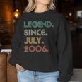Legend Since July 2006 Vintage 18Th Birthday Boy Women Sweatshirt Unique Gifts