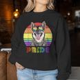Lgbtq Swedish Vallhund Dog Rainbow Love Gay Pride Women Sweatshirt Unique Gifts