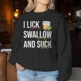 I Lick Salt Swallow Tequila Suck Lime Cinco De Mayo Drinking Women Sweatshirt Unique Gifts