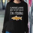 Might Look Like Listening Fishing Angler Kid Women Sweatshirt Funny Gifts