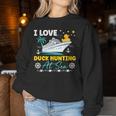 I Love Duck Hunting At Sea Cruise Ship Rubber Duck Women Sweatshirt Unique Gifts
