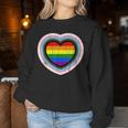 Love Is Love Gay Pride Progress Pride Rainbow Heart Lgbtq Women Sweatshirt Unique Gifts