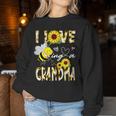 I Love Being A Grandma Sunflower Bee Lover Mother's Day Cute Women Sweatshirt Personalized Gifts