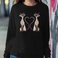Love Siamese Cat Heart Kitten Cat Girl Women Women Sweatshirt Unique Gifts