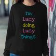 Lucy Cute Personalized Text Kid's Top For Girls Women Sweatshirt Unique Gifts