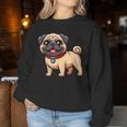 Lustiger Mops Hund Niedlicher Mops Mama Mops Papa Lustiger Mops Sweatshirt Frauen Lustige Geschenke