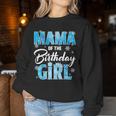 Mama Of The Birthday Girl Family Snowflakes Winter Party Women Sweatshirt Funny Gifts