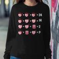 Math Equation Heart Valentines Day Cool Teacher Students Women Sweatshirt Funny Gifts