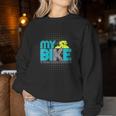 Mein Fahrrad Ist Enorm GenialErmietung Mama Und Papa Biker Mit-Ausschnitt Sweatshirt Frauen Lustige Geschenke