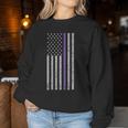 Memories Matter Alzheimer Usa Flag Purple Strip Women Sweatshirt Unique Gifts