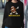 Michigan Yellow Blue Mi Foot Ball Michigan Women Sweatshirt Personalized Gifts