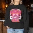 Mom Of The Birthday Girl Dog Paw Theme Celebration Women Sweatshirt Funny Gifts