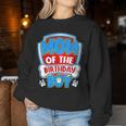 Mom And Dad Mom Of The Birthday Dog Paw Family Matching Women Sweatshirt Funny Gifts