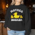 Mother Ducker Duck Mama Mother's Day Mother Of Two Women Sweatshirt Unique Gifts
