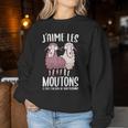 Mouton Humour Drole Fille J'aime Les Moutons Women Sweatshirt Cadeaux drôles